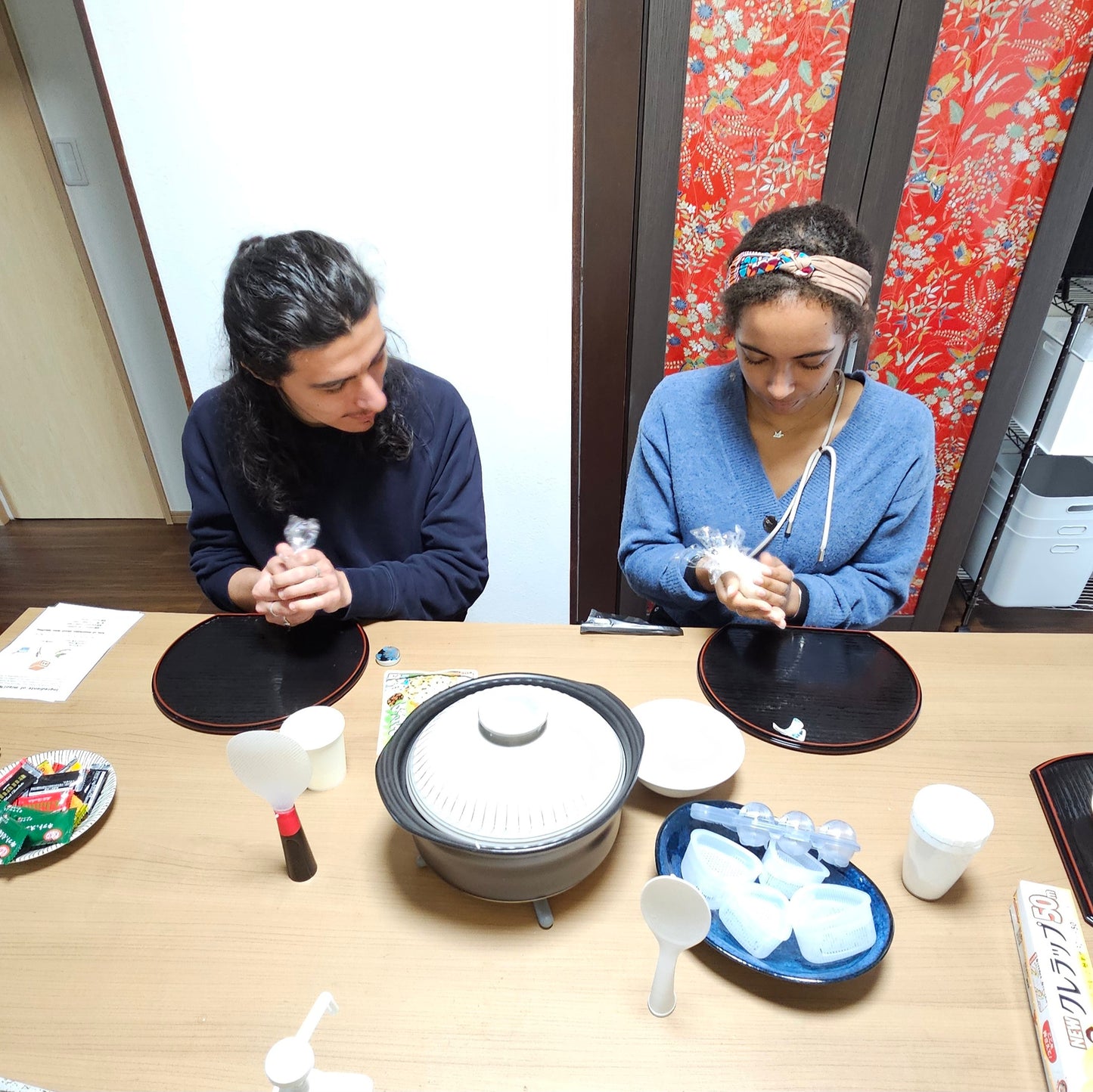 Cooking class for onigiri & miso soup